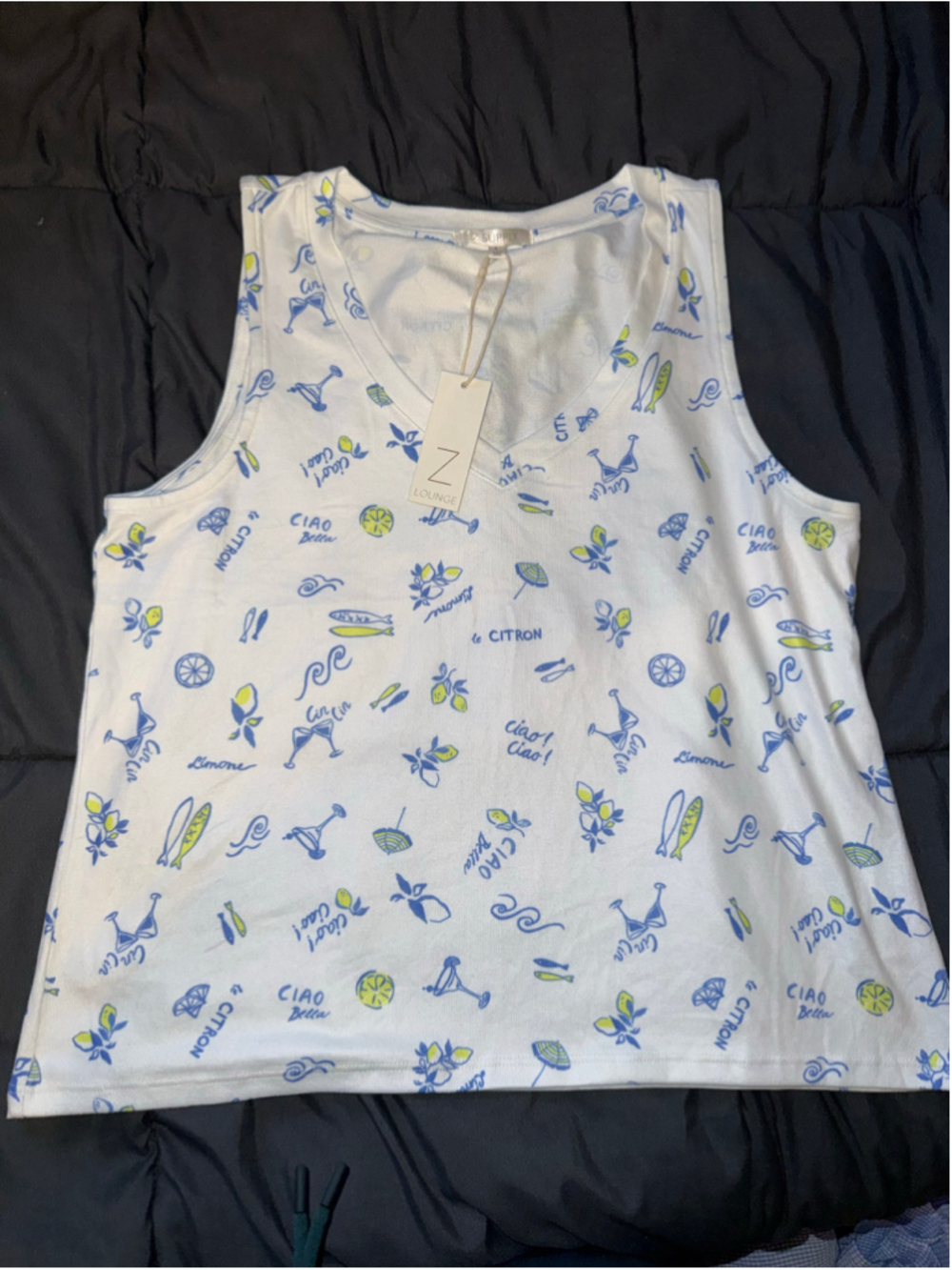 Women's Z Supply Pajama Set Size S Citron - Picture 2 of 4